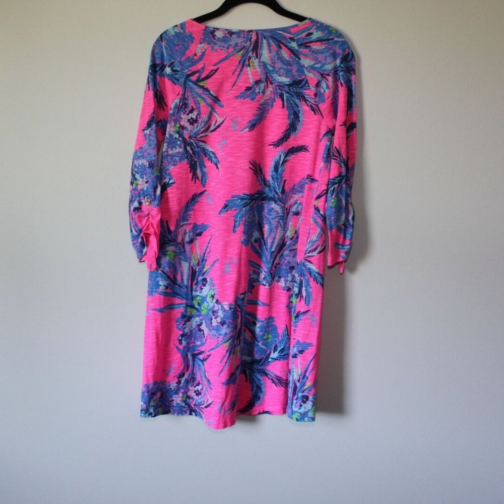 Lilly Pulitzer Surfcrest Swing Dress Pink Tropical Print Size Small H12912 - Picture 7 of 11